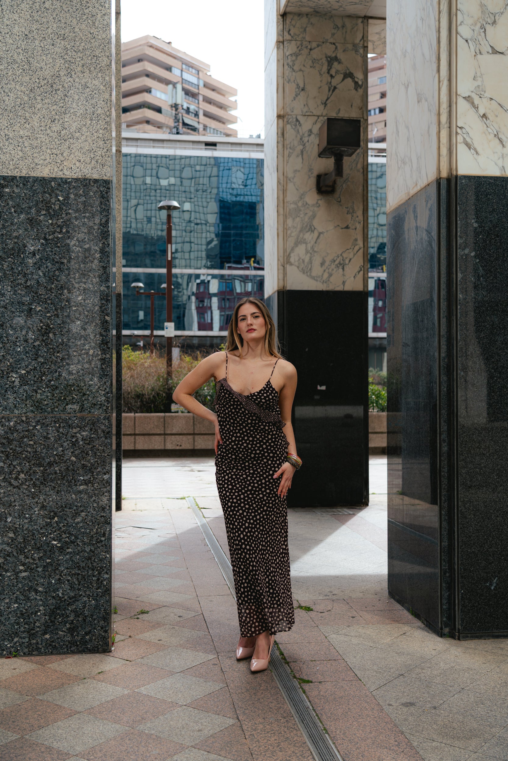Slip Dress Pois