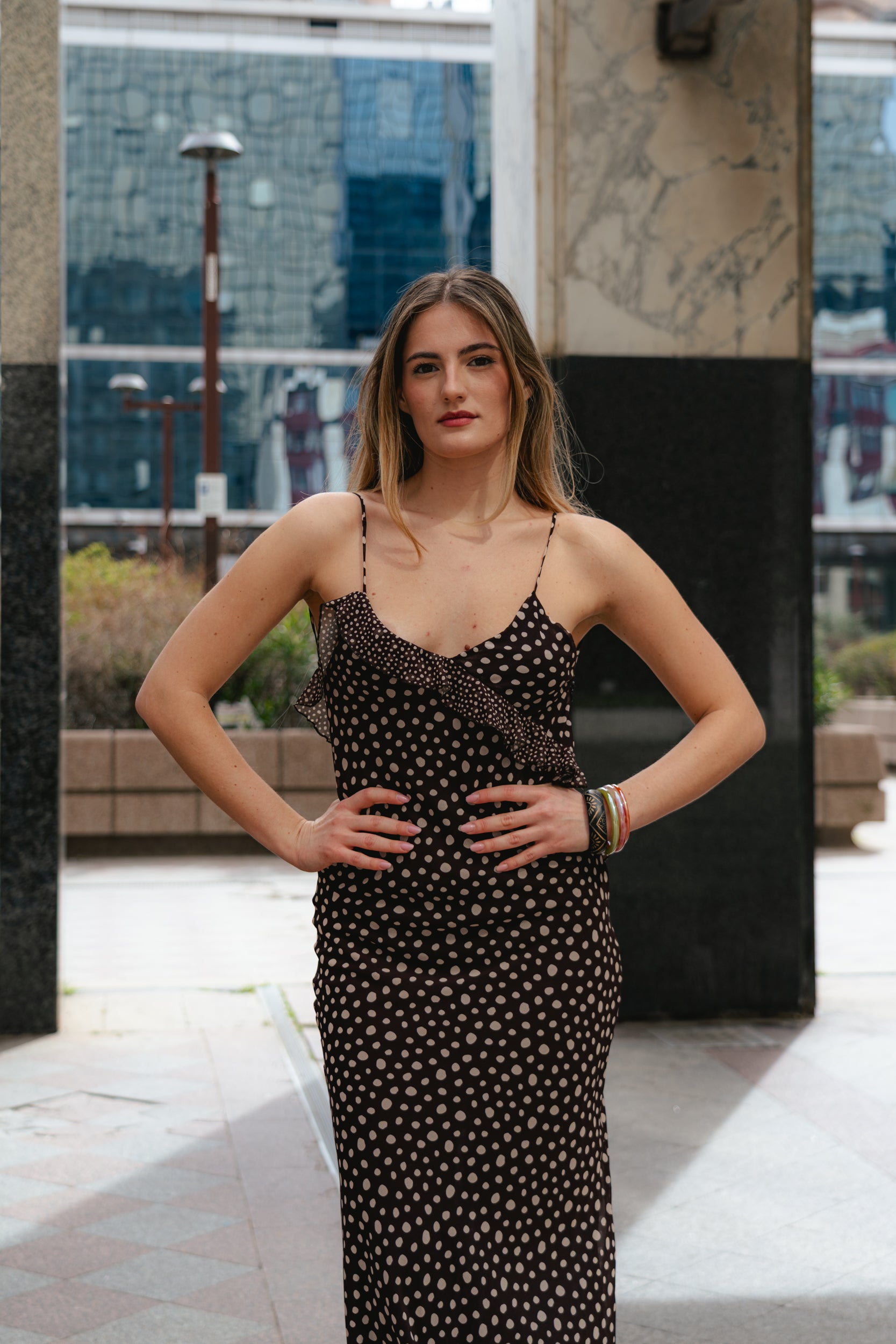 Slip Dress Pois