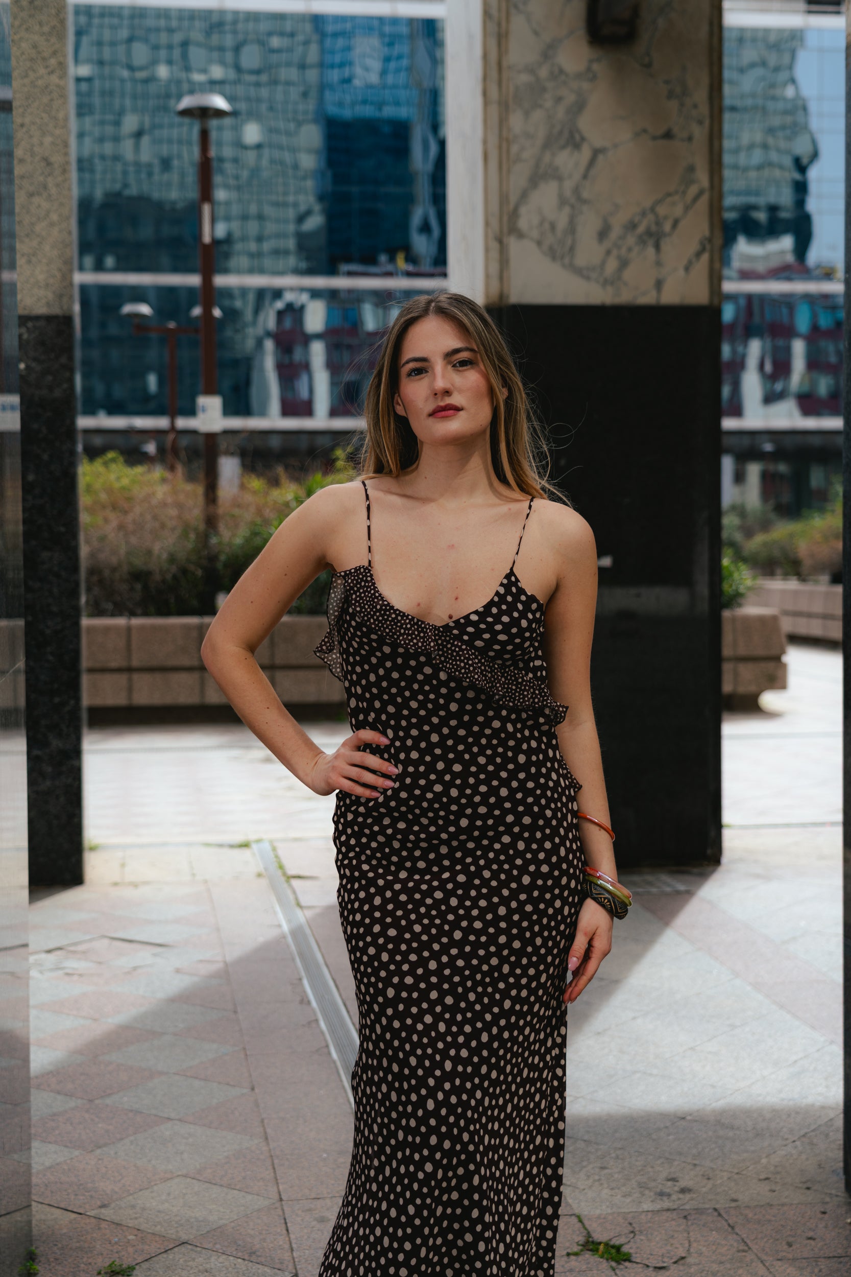 Slip Dress Pois
