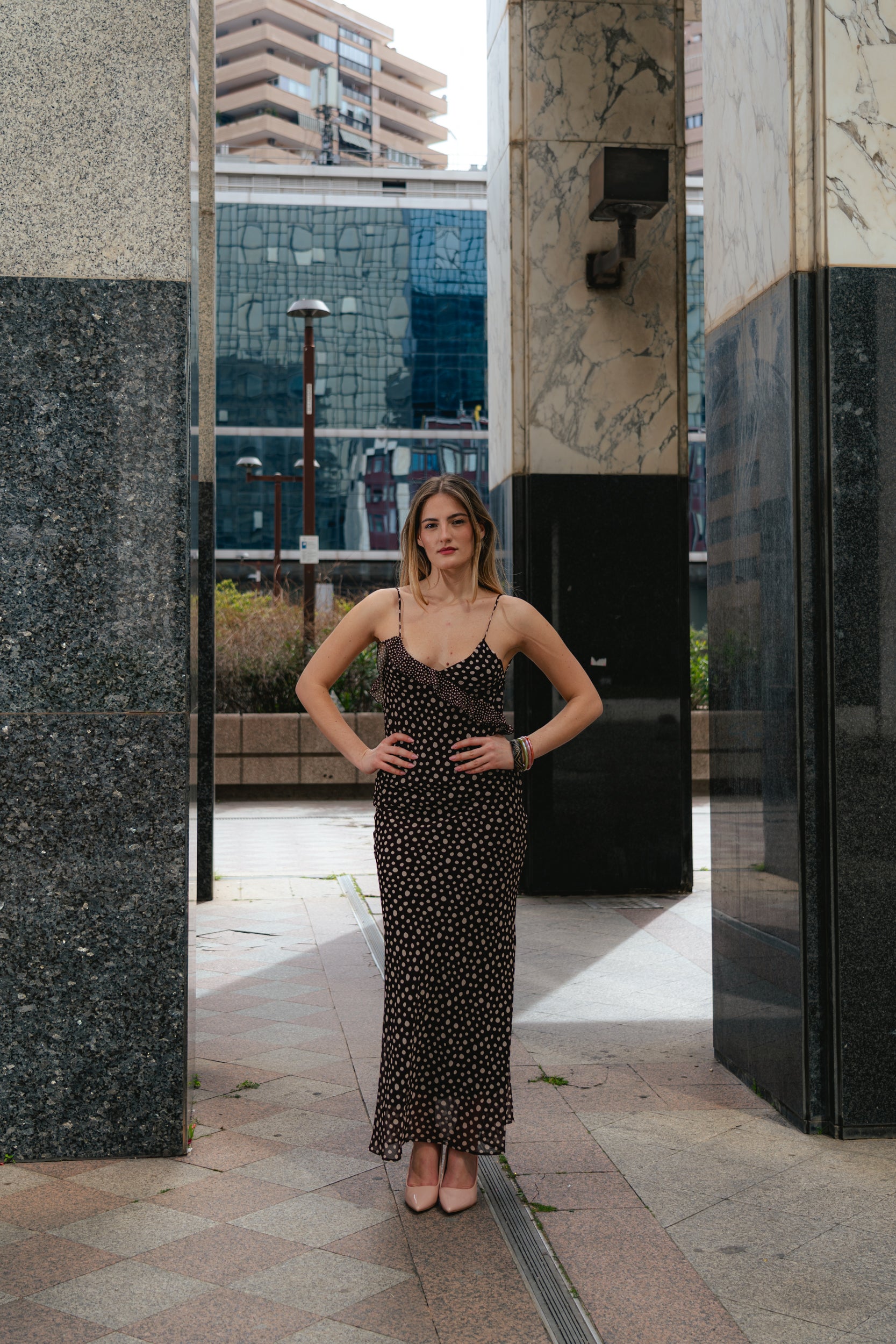 Slip Dress Pois