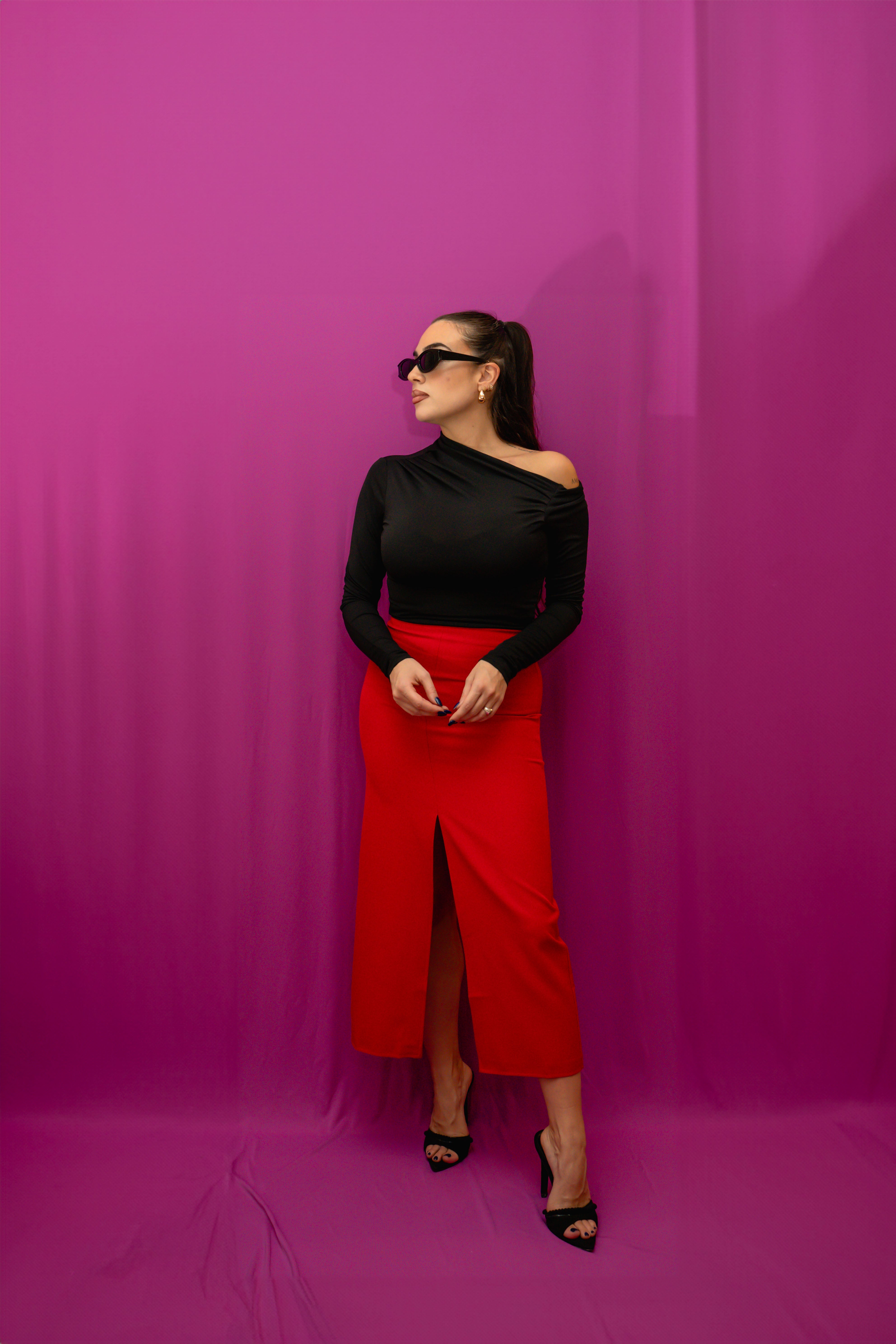 Maglia Kim Crop Black