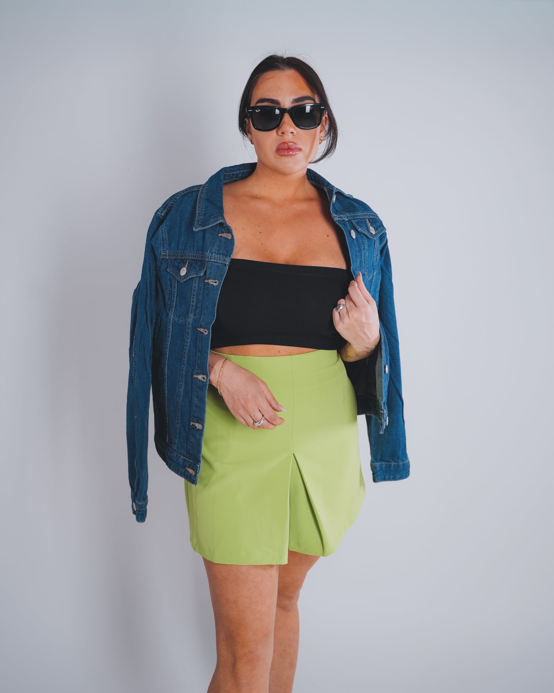 Shorts Vita Alta Lime