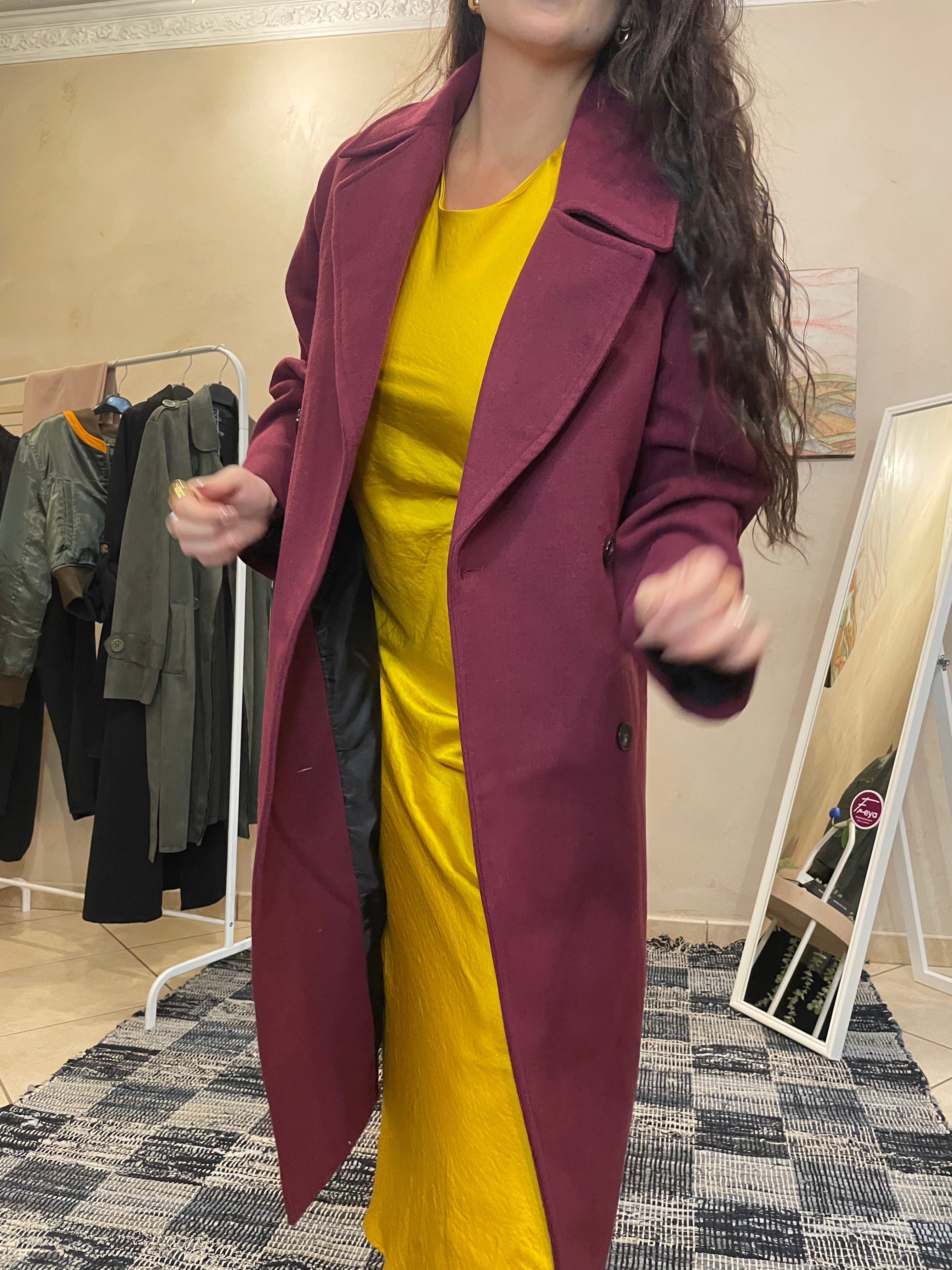 Maxi Cappotto Bordeux