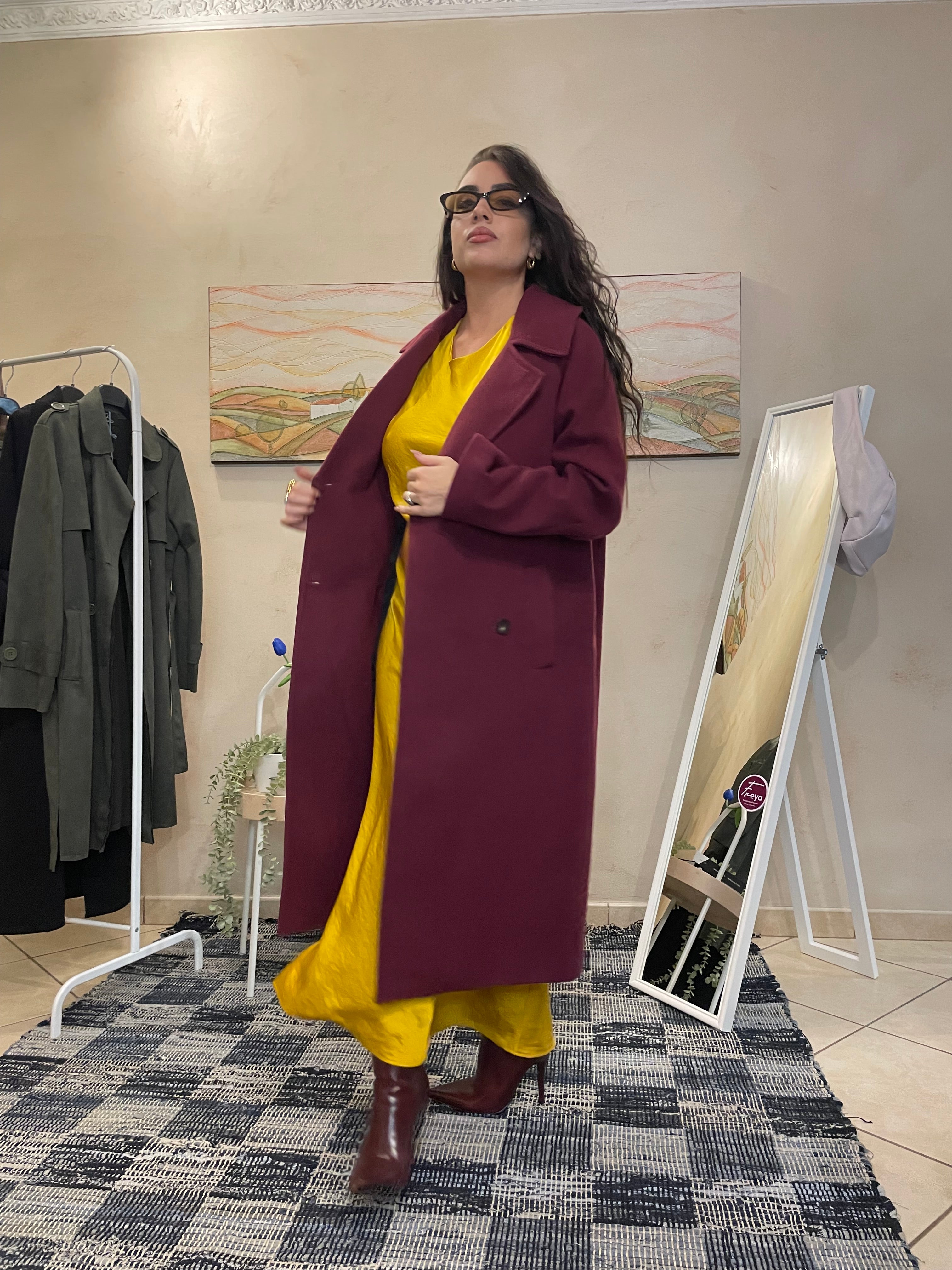 Maxi Cappotto Bordeux